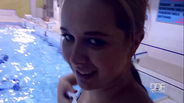 Natural Tit Blonde Delivers Debut POV Blowjob