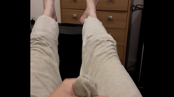 Cumsin trousers whilst watching porn