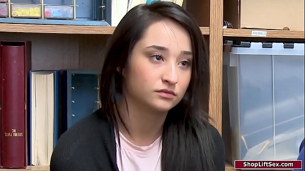 Small tits latina steals and an officer offers her a sexual way out and kisses her.He makes her give him a blowjob and facefucks her.Then he bangs her 