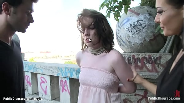 British slut public bdsm fucked