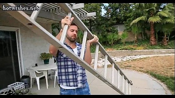 Two gays builders having anal sex at the work 