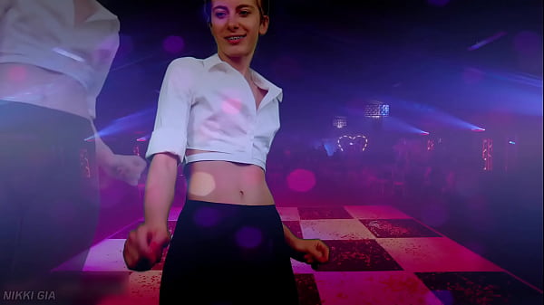 Dancing to electronic music in a club 