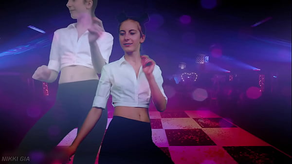Dancing to electronic music in a club
