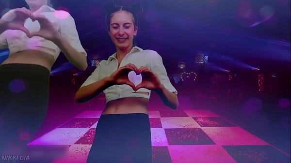 Dancing to electronic music in a club 