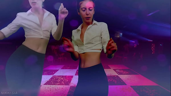 Dancing to electronic music in a club 