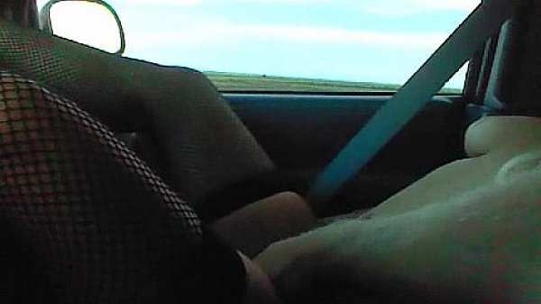 Jordan Faye getting pussy & tits rubbed for truckers! 