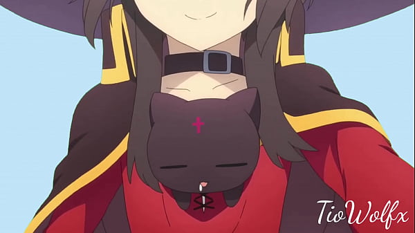 Megumin andando ao som do v&iacute;deo do pato andando 