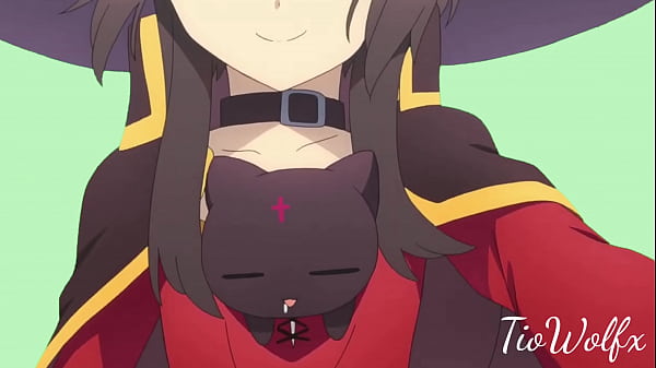 Megumin andando ao som do v&iacute;deo do pato andando 