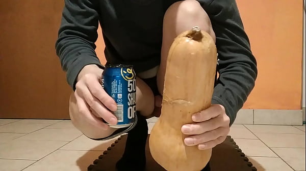 Really_huge pumpkin with a cockshaped_that canonly beinserted in my_ass