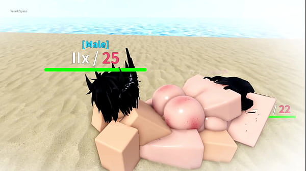 Follando a mi amiga en_la playa_Roblox