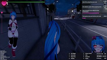 Secret flasher manaka trying to hid in town well being hunted modded 