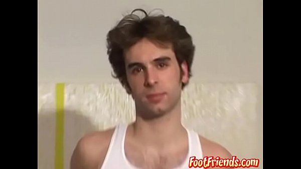 Young man has solo feet play and wanks 