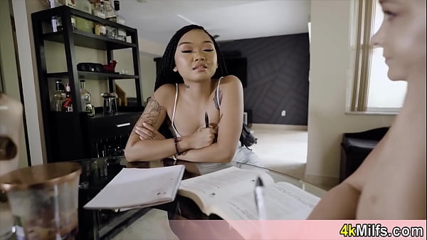 Play MP4 - Beautiful Bella offering free pussy for her tutor Fortunately her GF also there to help them out