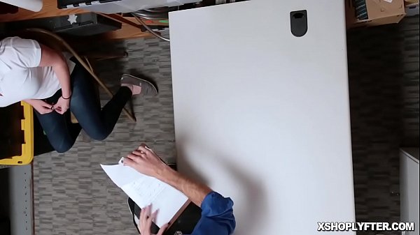 Raven Reign riding her tight twat on_top of that LP Officers massive_cock!