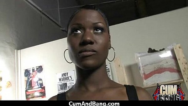 Ebony chick hard fuck in interracial group 30 