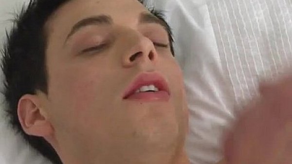 Naked guys Macaulay unclothes down and paws his bod while playing 