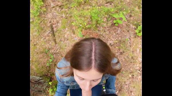 I went for a_walk after fucking at home and decided to suck him off again andswallowcum outdoors