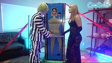 Beetlejuice Has an Epic Cosplay Threesome With Wednesday Addams and Big Tits Stepmom 