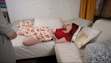 Nonton Step Son As Santa Tricks Step Mom On New Year's Couch - Creampie For Huge Tits Wish! thumbnail