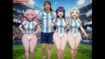 Nonton Argentina Se Folla A Todas Las Waifus En El Mundial 2026 - Video Tributo A Los Campeones Con Elsa De Frozen, Saeko Busujima Y Mina Ashido En Un Crossover De Sexo Anal Hardcore &bull; Ai Generated thumbnail