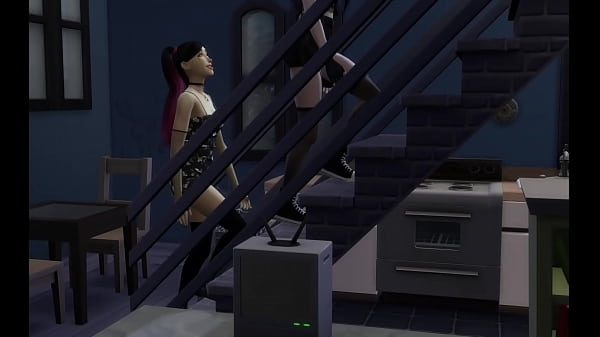 Goth girl eats her best friends pussy sims 4