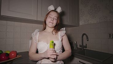 A Beautiful, Sexy Red-haired Slutty Girl Gives Her Ass For Me, Taking Long Big Cock To Her Ass thumbnail