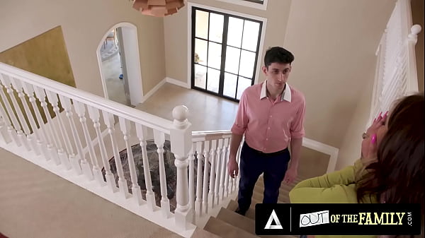 Hot milf fucks her stepson's cock with her big tits