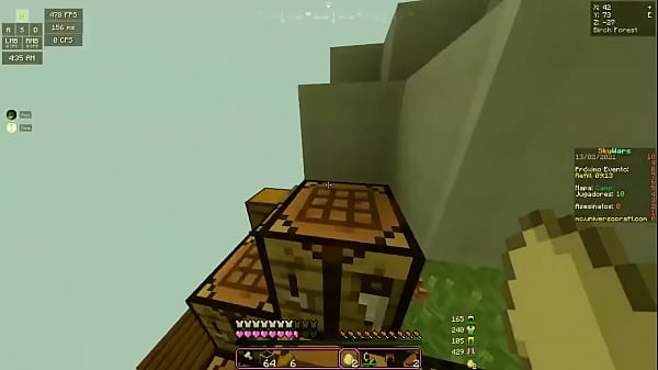 gameplay de minecraft skywars comentando con aiex