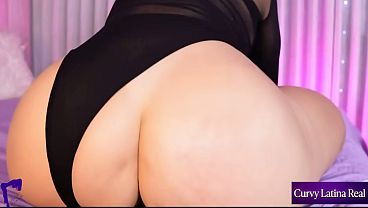 Cheating Latina MILF Wife Webcam: Squatting on Big Cock with Vaginal Dildo Fluids and Ass in Lingerie POV Real hot mature