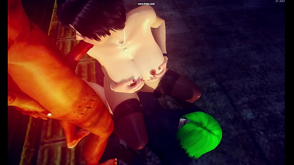 3d big tit slut gets pounded by horror clowns