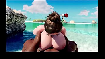 Huge boobs riding 3d