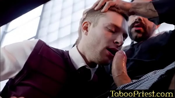 Priest and Catholic boy raw in the office 