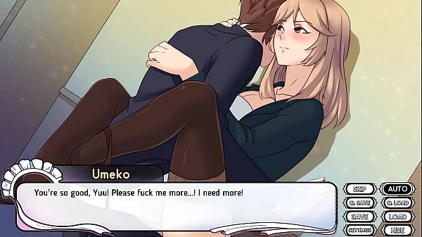 Maid_Mansion_Umeko Sex CG Scene 2 Against Wall