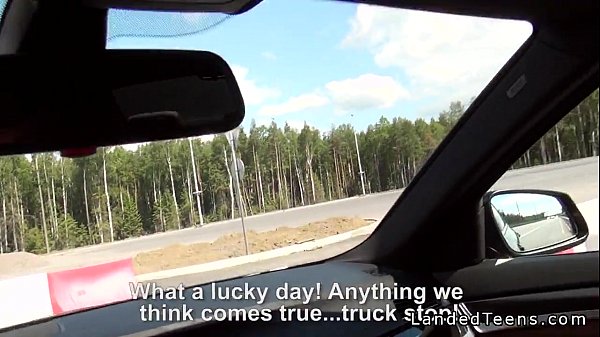 Beautiful Russian teen analfucked POV outdoor