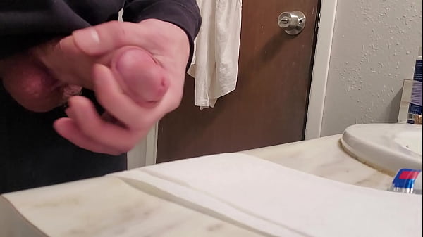 Lightly stroking til cum 