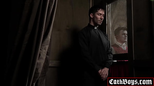 Play MP4 - OMG&excl; See what happens when twink Grant Ducati confesses to priest Eddie Patrick in confession booth&excl; The priest shoots his holy cum up the ass of the twink&excl;