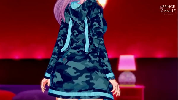 Anime girl gets horny while modeling for you