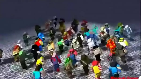 Play MP4 - Steve dan&ccedil;ando com um monte de npc&comma; fds kkkkk