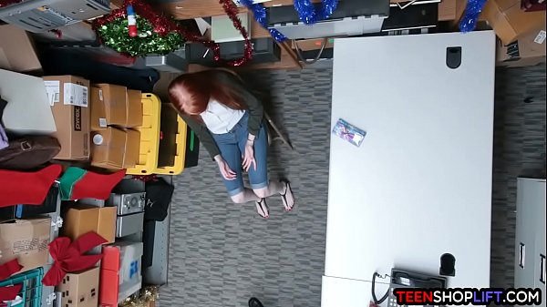 Redheadamateur teen caught shoplifting and fucked