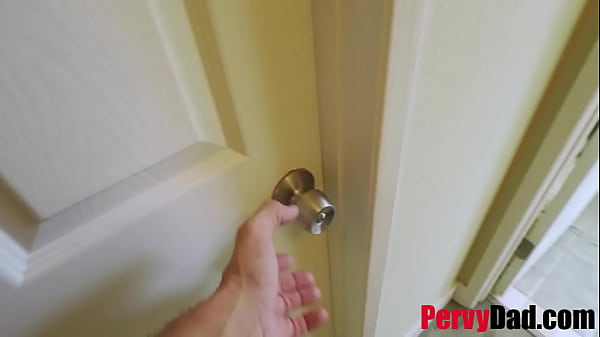 Shutting Dad's Mouth By Stuffing My Tits In His Mouth 