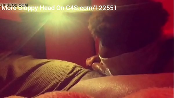 Ebony gagging up spit while deepthroating_bbc