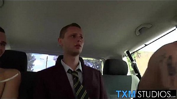 Young twink Aiden large dick and anal action threesome video 