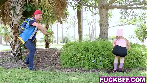 Pokemon teen BFFS share a very big cock together 