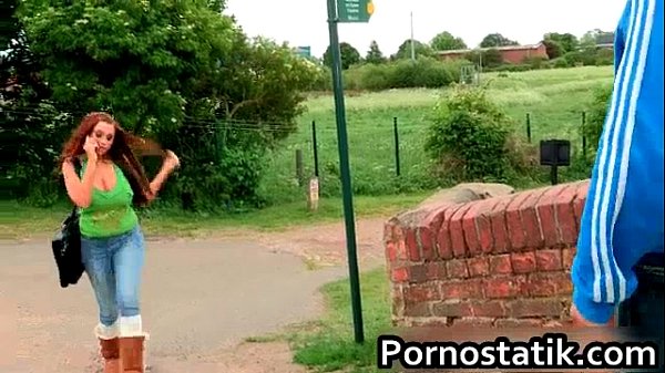 Redhead chick_with massive tits showing