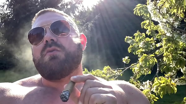 Smoking my cigar outside 