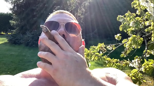 Smoking my cigar outside 