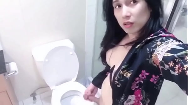 Hot Ladyboy Pissing And Cum In The Toilet thumbnail