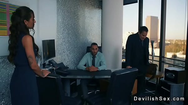 Rich guy_fucking_tanned brunette_babe in_his house