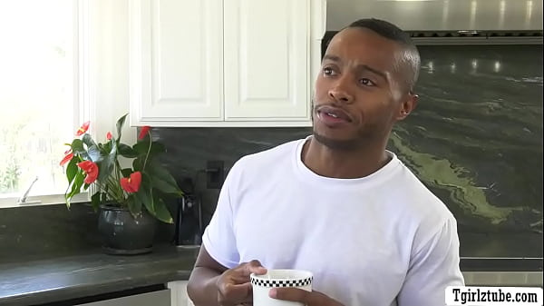 Curvy TS stepmom Nikki Vicious welcomes her black short stepson into her place.They start kissing each other and she lets him lick and fuck her ass. 