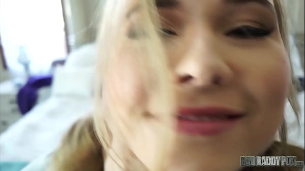 Play MP4 - BadDaddyPOV - Hot Blonde Teen Alyssa Cole Drains her Stepdaddy's Cock